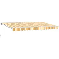 vidaXL Markiezkader, geel en wit, 400 x 200 cm