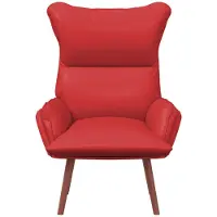 vidaXL Fauteuil Rood 69 x 74 x 93 cm Kunstleer