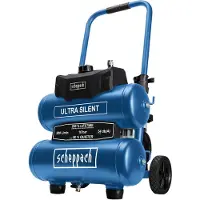 Scheppach HC20Si-Twin ultrasilencieuse compressor, drukpersluchtcompressor met dubbele tank | 750W | 10 bar | 20 liter | olievrij | Aanzuigcapaciteit 200 liter/minuut | 54 dB