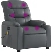 vidaXL Massagestoel van grijs kunstleer