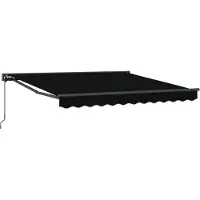 vidaXL Zonnescherm Frame Zwart 350 x 250 cm Polyester met PU-coating