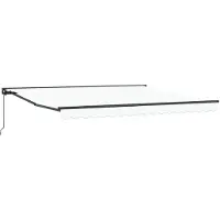 vidaXL Zonnescherm Frame Wit 400 × 300 cm Polyester met PU-coating