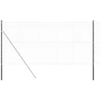 vidaXL Hekpaal. 12 pcs Grijs Poedercoated staal
