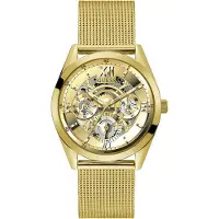 GUESS Analoog horloge goud / zwart / zilver / wit
