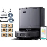Eufy X10 Pro Omni - Complete Robotstofzuiger met dweil en Vervangingssets - Robot Vacuum - Tapijt detectie AI-obstakel vermijding - Wast en droogt de dwei - Automatisch legen en vullen