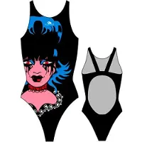 Turbo Gothic Swimsuit Zwart XL Vrouw