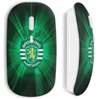 MANIACASE Draadloze Muis - Sporting Portugal - Voetbal - Groen - USB WiFi - Compatibel met Mac en PC