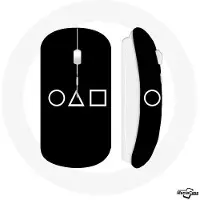 MANIACASE Draadloze Muis - Squid Game - Cirkel Driehoek Vierkant - Inspirerend Ontwerp - Compatibel met Mac en PC - USB Wi-Fi