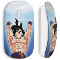 MANIACASE Draadloze Muis - Dragon Ball Z - Son Goku - Compatibel met Mac en PC - USB Wi-Fi - Wit