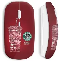 MANIACASE Draadloze muis - - Nieuwe Smaak - Rood - Inclusief wifi USB-stick - Compatibel met Mac en PC