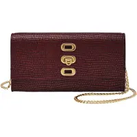 Fossil portemonnee schoudertas Penrose Wallet Crossbody Mahogany wijnrood