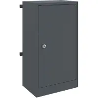 vidaXL Brievenbus met opslag met slot Antraciet 30 x 20 x 55 cm Staal