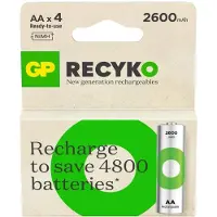GP ReCyko Oplaadbare AA batterij (penlite) NiMH 2600 mAh 1.2 V 4 stuk(s)