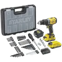 Stanley UDA V20 Accuboormachine/Schroefmachine 18V, 2*2.0Ah batterijen + accessoires - S/SFMCD715DA