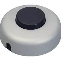 InterBaer 5062-020.01 Voetschakelaar Titaan, Zwart 1x uit/aan 2 A 1 stuk(s)