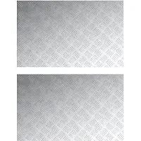 vidaXL Trapmatten 2 st 80 x 50 cm Zilver Aluminium Rechthoekig