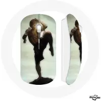MANIACASE Draadloze Muis - - Tony jaa taekwondo - Wit - Wifi USB Stick - Compatibel met Mac en PC