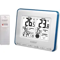 La Crosse Technology - WS6812 Station Météo avec Phases de Lune Alertes de Température et Indice de Chaleur - Bleu