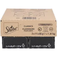 Sheba Kattenvoer - Classic Paté - Natvoer - Kip - kuipjes 22x85g