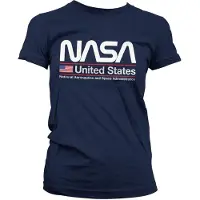 Hybris NASA Dames Tshirt -S- United States Blauw