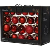 Molecule Decoris Kerstbal Glas Ossenbloed Rood 7 cm