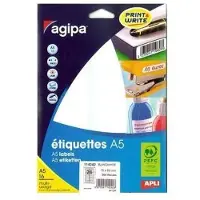 Agipa Universele etiketten, 19,3 x 32 mm, wit