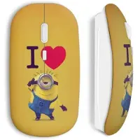 MANIACASE Draadloze Muis - - Ik hou van trance muziek - Geel - Inclusief wifi USB-stick - Compatibel met Mac en PC