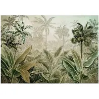 WALLARENA - Fotobehang - 400x280 cm - Dschungel, tropisch, bladeren, voor woonkamer en slaapkamer