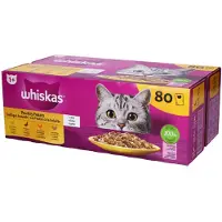 Whiskas Natvoer Gevogelte Selectie In Gelei Adult 85 G 80 Stuks