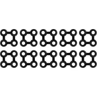 vidaXL Matverbinders 10 st rubber zwart