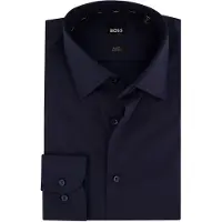 HUGO BOSS overhemd H-HANK slim fit donkerblauw