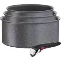 Tefal Ingenio L3969002, kookset, zwart, titanium, zwart, met thermische indicator, afneembaar