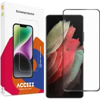 Accezz Gehard Glas Full Cover Screenprotector voor de Samsung Galaxy S21 Ultra