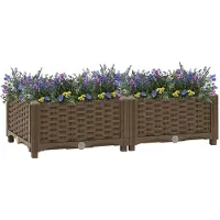 vidaXL Salontafel, wit, 55x55x31 cm, houtvezel