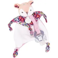 Doudou et Compagnie Knuffeldier Boh'aime Ree Fopspeenhouder