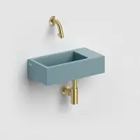 Clou flush fontein zonder kraangat mat blauw keramiek 36 cm