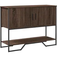 vidaXL Wandtafel 100x35x74,5 cm bewerkt hout bruin eikenkleurig