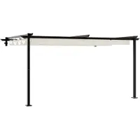 vidaXL Paviljoen, 400 x 300 x 200 cm, crème, polyester