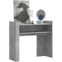 vidaXL Wandtafel 100x35x90 cm bewerkt hout betongrijs