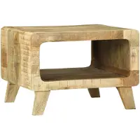 vidaXL Salontafel bruin, 50 x 50 x 35 cm, massief mangohout