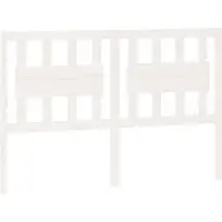 Super Merchant Hoofdbord 140,5x4x100 cm massief grenenhout wit