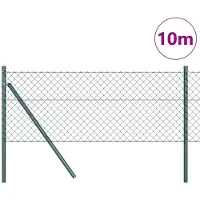 vidaXL Grond Fix Gelast Draadhek 10 x 0,8 m PVC-Coated Staal Groen