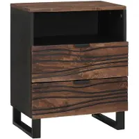 vidaXL Nachtkastje Walnotenhout 50 x 33 x 62 cm Bewerkt hout
