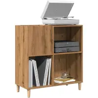 vidaXL Platenkast 84,5x38x89 cm bewerkt hout artisanaal eikenkleur