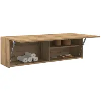 vidaXL Badkamerwandkast 100x25x30cm bewerkt hout artisanaal eikenkleur