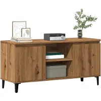 vidaXL Tv-meubel 102x35x50 cm bewerkt hout artisanaal eikenkleur