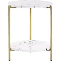 Beliani REVA - Bijzettafel - Wit - MDF