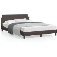 vidaXL Bedframe "Dover" 120x200 cm stof donkerbruin