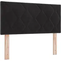 vidaXL LED Hoofdbord Zwart 100 cm Fluweel