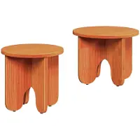 vidaXL Salontafel, 2 stuks, wasbruin, 39,5 x 39,5 x 30 cm